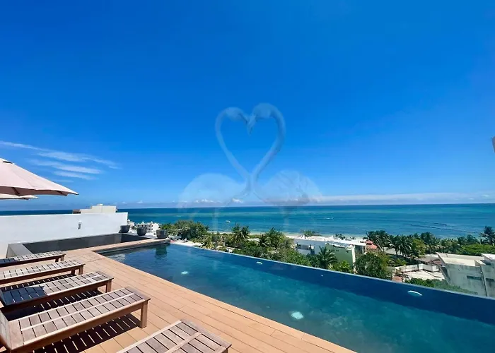 Private Suite, Walk To The Beach, Oceanview Rooftop Pool, Wifi Starlink Aparthotel Puerto Morelos